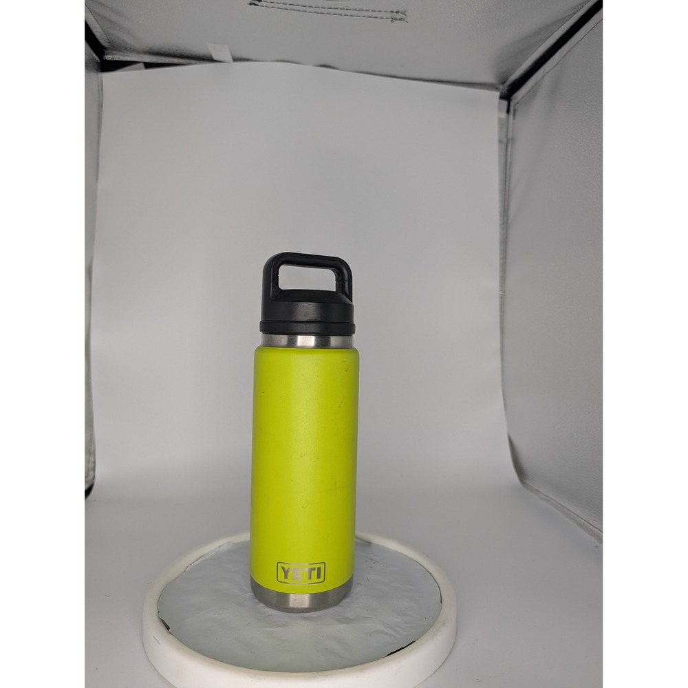 YETI Rambler 18 oz Bottle with Chug Cap Discontinued Chartreuse Yellow Green